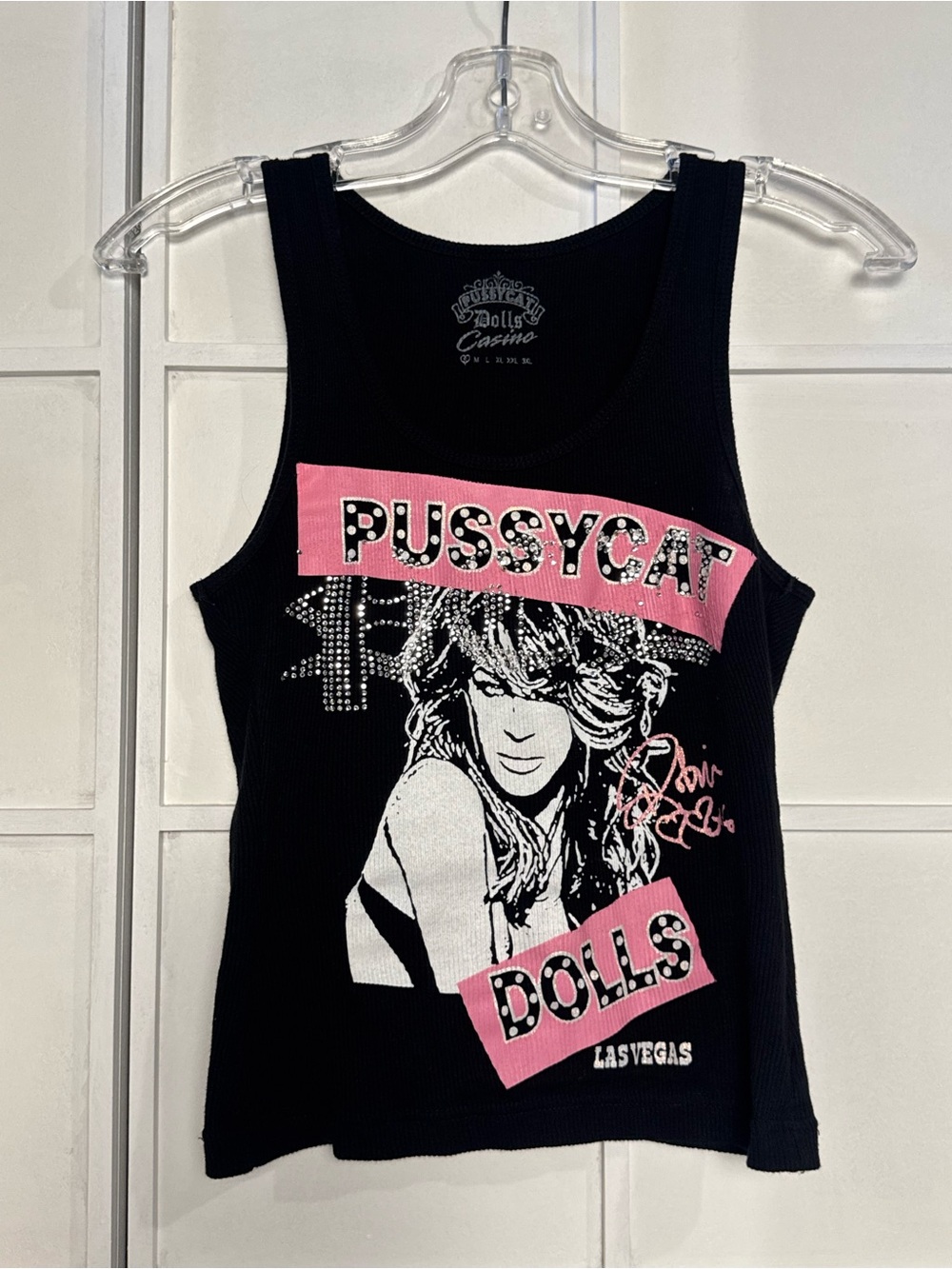 Pussycat Dolls Las Vegas Graphic Tank Top - Black & Pink